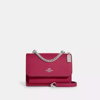Сумка через плечо Mini Klare Coach Outlet, цвет Silver/Bright Violet