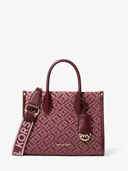 Сумка через плечо Mirella маленькая из жаккарда с металлическим логотипом Michael Kors, мультиколор