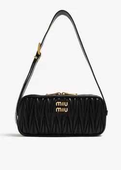 Сумка через плечо Miu Miu Matelass Nappa Leather, черный