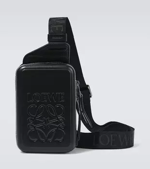 Сумка через плечо Molded Sling из кожи Loewe, черный