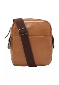 Сумка через плечо, молния, яловая кожа Dunmore, цвет Tan