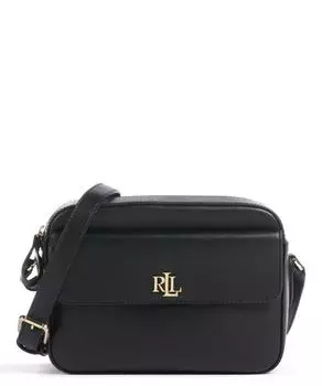 Сумка через плечо Monogram из мелкозернистой яловой кожи. Lauren Ralph Lauren, черный
