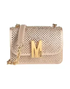 Сумка через плечо Moschino, платина