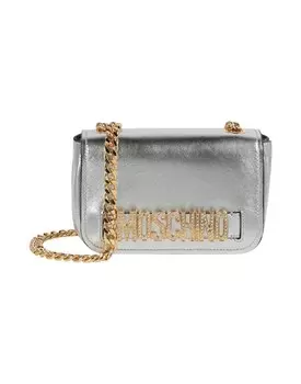 Сумка через плечо Moschino, серебро