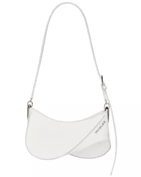 Сумка через плечо Mugler Leather Spiral, слоновая кость