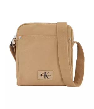 Сумка через плечо мужская Calvin Klein Jeans Essentials текстильная с монограммой, бежевый