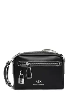 Сумка через плечо на молнии Armani Exchange, черный