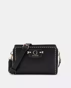 Сумка через плечо на молнии Guess, чёрный