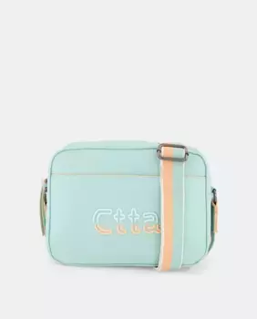 Сумка через плечо на молнии и регулируемой ручке Caminatta, цвет Verde Agua