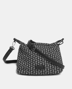 Сумка через плечо на молнии и жаккардовой ткани Pepe Jeans, черный