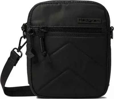 Сумка через плечо на молнии, изготовленная из экологически чистых материалов Hedgren, черный