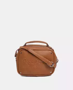 Сумка через плечо на молнии Pepe Jeans, коричневый