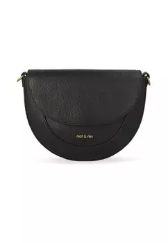 Сумка через плечо nat & nin с пряжкой, черный
