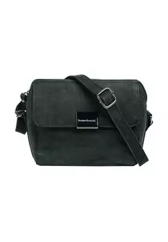 Сумка через плечо, натуральная кожа bruno banani, зеленый