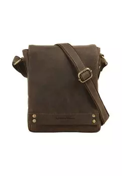 Сумка через плечо, натуральная кожа bruno banani, коричневый