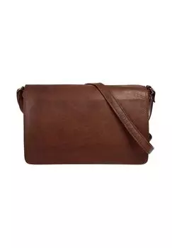 Сумка через плечо, натуральная кожа Cluty, цвет Cognac