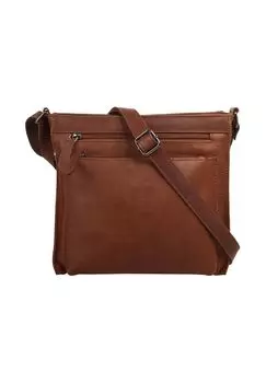 Сумка через плечо, натуральная кожа Cluty, цвет Cognac