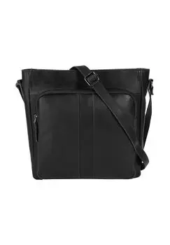 Сумка через плечо, натуральная кожа Cluty, черный