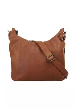 Сумка через плечо, натуральная кожа Cluty, цвет Cognac