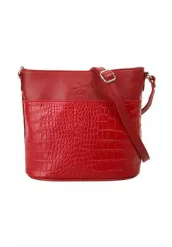 Сумка через плечо, натуральная кожа, производство Италия Samantha Look, красный