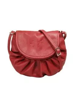 Сумка через плечо, натуральная кожа, производство Италия Samantha Look, красный