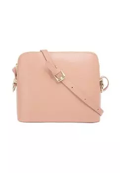 Сумка через плечо, натуральная кожа, производство Италия Cluty, розовый