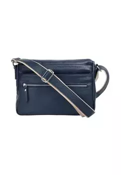Сумка через плечо, натуральная кожа, производство Италия Samantha Look, синий