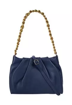 Сумка через плечо, натуральная кожа, производство Италия Samantha Look, синий