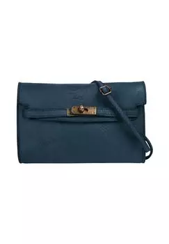 Сумка через плечо, натуральная кожа, производство Италия Samantha Look, синий