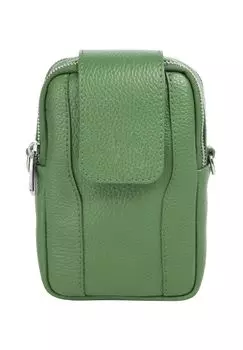 Сумка через плечо, натуральная кожа, производство Италия Samantha Look, зеленый