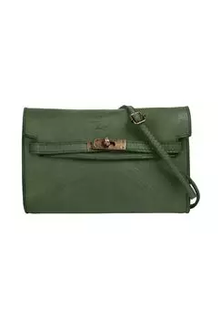 Сумка через плечо, натуральная кожа, производство Италия Samantha Look, зеленый