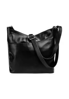 Сумка через плечо, натуральная кожа, производство Италия Samantha Look, черный