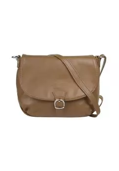 Сумка через плечо, натуральная кожа, производство Италия Samantha Look, тауп