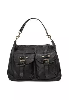 Сумка через плечо, натуральная кожа, производство Италия Samantha Look, черный