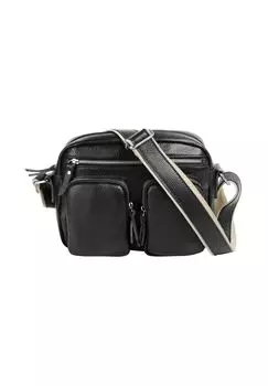 Сумка через плечо, натуральная кожа, производство Италия Samantha Look, черный