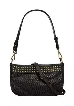 Сумка через плечо, натуральная кожа, производство Италия Samantha Look, черный