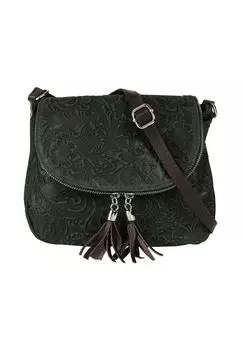 Сумка через плечо, натуральная кожа, производство Италия Samantha Look, цвет Dunkelgrn