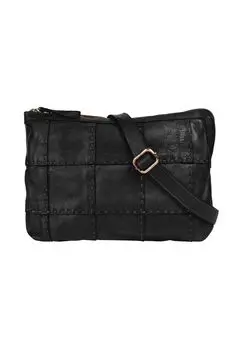Сумка через плечо, натуральная кожа, производство Италия Samantha Look, черный