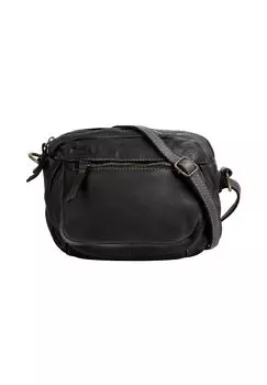 Сумка через плечо, натуральная кожа, производство Италия Cluty, черный