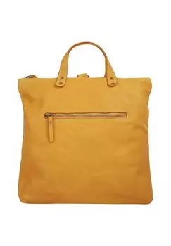 Сумка через плечо, натуральная кожа, производство Италия Cluty, желтый