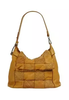 Сумка через плечо, натуральная кожа, производство Италия Samantha Look, желтый