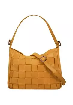 Сумка через плечо, натуральная кожа, производство Италия Samantha Look, желтый
