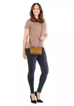 Сумка через плечо, натуральная кожа, производство Италия Samantha Look, желтый