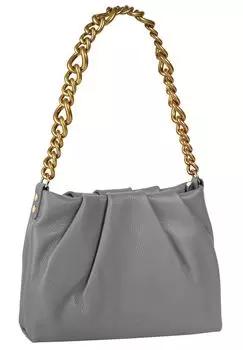 Сумка через плечо, натуральная кожа, производство Италия Samantha Look, серый