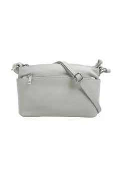 Сумка через плечо, натуральная кожа, производство Италия Cluty, серый
