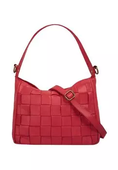 Сумка через плечо, натуральная кожа, производство Италия Samantha Look, красный