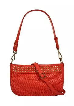 Сумка через плечо, натуральная кожа, производство Италия Samantha Look, красный