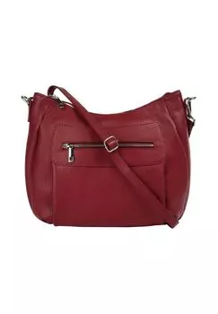 Сумка через плечо, натуральная кожа, производство Италия Samantha Look, красный