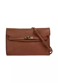 Сумка через плечо, натуральная кожа, производство Италия Samantha Look, цвет Cognac