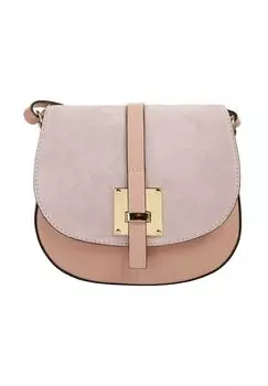 Сумка через плечо, натуральная кожа, производство Италия Cluty, розовый